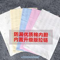 Pure cotton double pillow sleeve with zipper pillow skin adult buckwheat shell filled inner bag