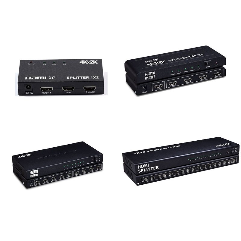 HDMI Splitter Branch Cable 1 to 2/4/8/106 High-Definition 4K 3D Computer Monitoring Projection Split Screen with Audio Tv Outlet One-To-Two/One-To-Four/One-To-Eight/One-To-Sixteen