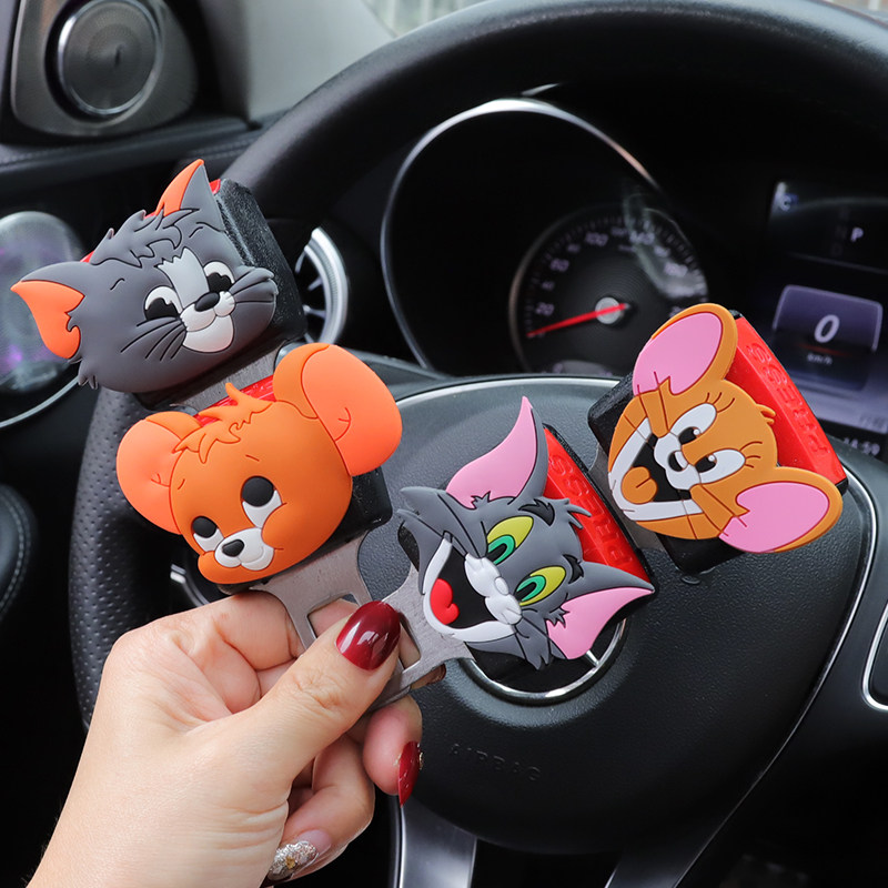 Car seat belt pick head seat belt bayonet personality car interior roll piece head cute cartoon modified extender connector