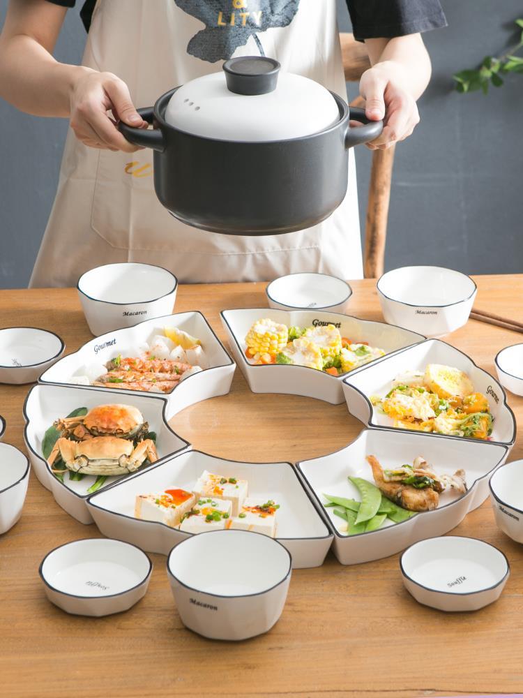 Parquet Family Poly Dinner Plate Set Dish Home 2021 New Combined Year Night Dinner Cutlery Upscale Big Plate