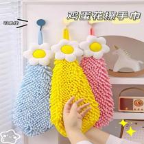 Toilet special flowers rubbing hand towels to absorb water without falling hair thickened children rub hands towel hanging cute wipes towel