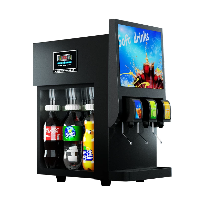 Кока-Кола аппараты Ли Джи Цзю Coca -Cola Машина, коммерческая три шарового крана, четыре крана, четыре крана, гамбургский магазин маленький буфет бутылка газированного напитка раздельная машина