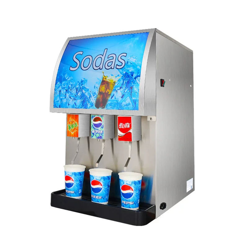 Кока-Кола аппараты Ли Джи Цзю Coca -Cola Машина, коммерческая три шарового крана, четыре крана, четыре крана, гамбургский магазин маленький буфет бутылка газированного напитка раздельная машина