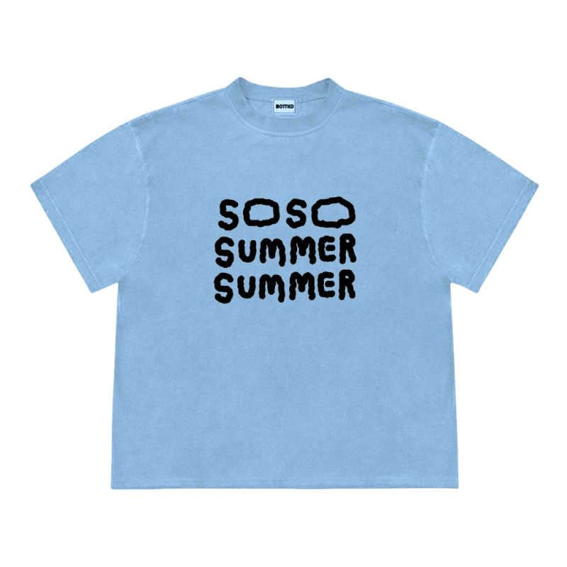 Grace Str Ide 26Ss New Summer Product Japanese-Style Fun Logo Irregular Letter Short-Sleeve Top