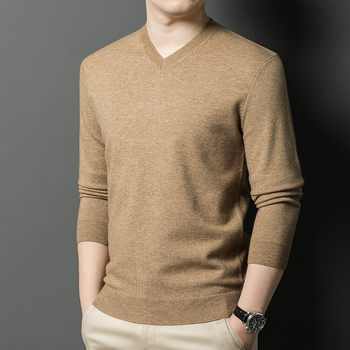 Cashmere sweater men's v-neck thin bottoming shirt Cashmere sweater men's v-neck thin bottoming shirt