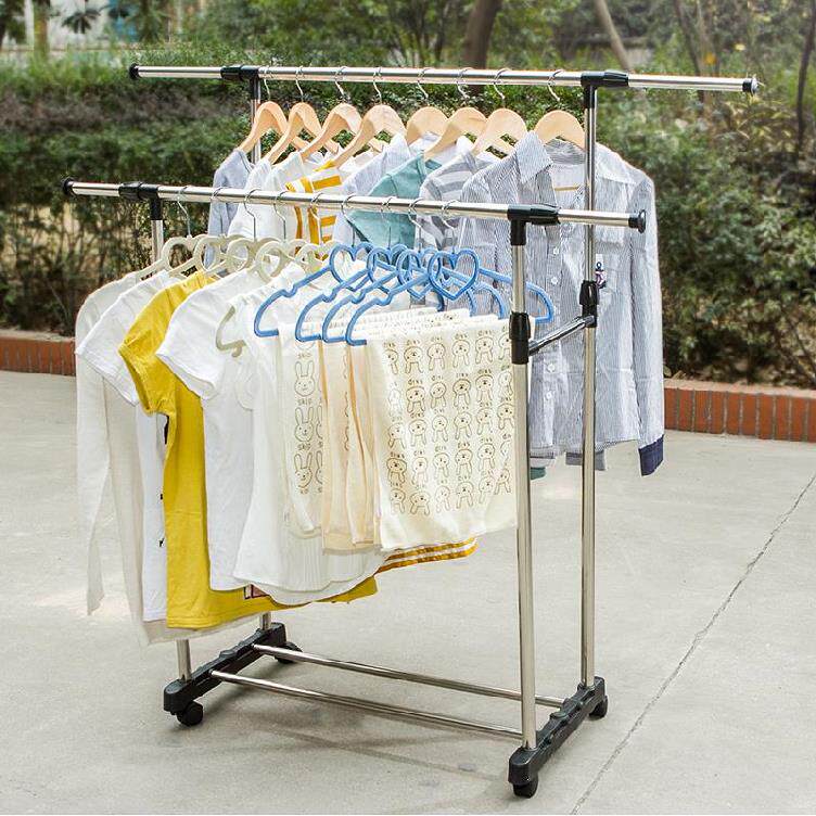  Assembly clothes stand upright dressing room Clotheson Extension Floor Room Mobile Simple Sunning-Drying Room