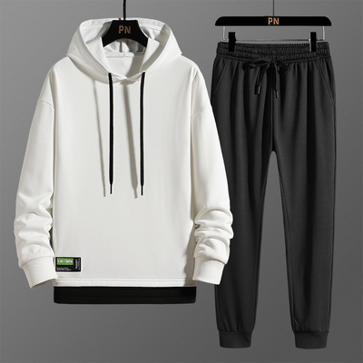 男士春季连帽卫衣卫裤套装休闲运动服两件套