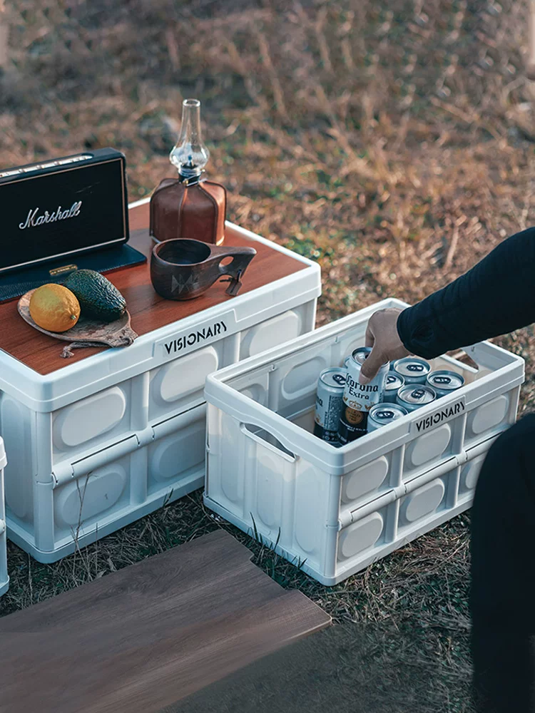 Foldable travel storage box for auto for camping, internet celebrity