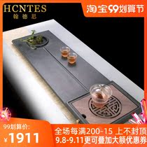 HCNTES natural Wujin Stone tea tray Chinese simple home office living room tea set for whole stone tea table