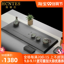 HCNTES natural Wujin Stone tea tray home living room office simple tea drainage tea set Japanese style