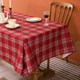 American tablecloth retro mat ຕາຕະລາງປີໃຫມ່ tablecloth ສີແດງງານບຸນຕາຕະລາງ mat ຜ້າຫຍາບເກົ່າຕະຫຼອດຕາຕະລາງກາເຟ tablecloth ວັນຄຣິດສະມາດ