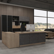 Senhostages Business Owner Desk Plate Type Desk Chair Combination Big Bandae Desk Single Manager President Desk