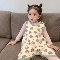 Summer sleeping bag baby girl thin boy child summer big boy air conditioning room belly protection 3 years old 6 12 years old children