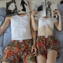 Lovers Briefs Summer Arro Pants Sleeping Pants Women Spring Autumn Pure Cotton Mens Home Pants Shorts Four-corner Loose Pants