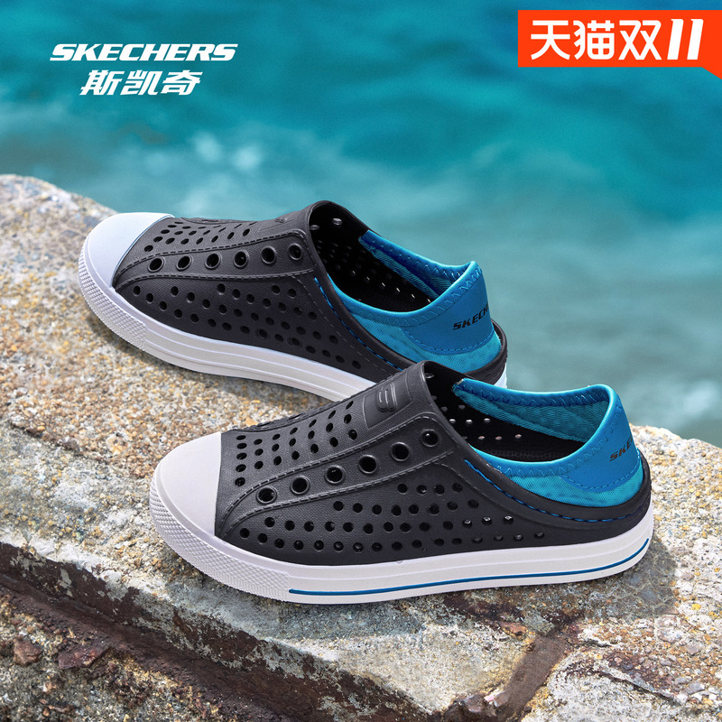 Skechers Autumn Children's Shoes for Boys and Teenagers, Slip-On Lightweight Sports Slippers for Outdoor Wear, Thick-Soled soft sole Sandals Skechers Autumn Children's Shoes for Boys and Teenagers, Slip-On Lightweight Sports Slippers for Outdoor Wear, Thick-Soled soft sole Sandals