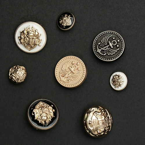 Металлическая пуговица с короной, аксессуары, пуговица для пальто, ретро, ​​школьная форма в студенческом стиле, мужская пуговица для костюма, серебряная круглая пуговица