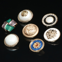 Suit button metal clothes black and white silver lining clothes button children big clothes wind clothes button accessories small high-end handstitches