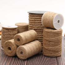 Cat climb catch hemp rope handmade diy material bundle thickness of the flat tube decorative occlusion natural jute 4mm rope