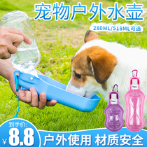 Dog outdoor drinking water fountain pet accompanying water Cup outing supplies practical mini drinking kettle carrying Samoyed