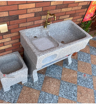 Stone pool Household balcony Marble laundry tank with washboard Outdoor whole stone laundry pool Stone laundry basin