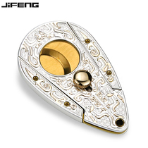 JIFENG cigar scissors sharp double-edged black smooth cigarette knife exquisite creative travel portable cigar scissors