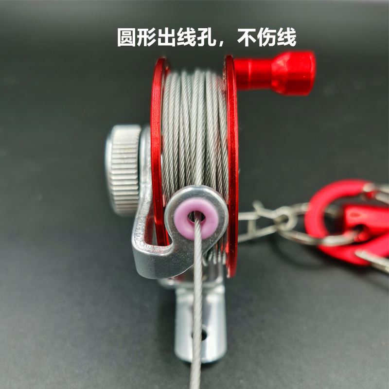 Lujah fish buckle control fisher portable live fish catch DIY stainless steel elastic clip multifunction string wearing tether rope