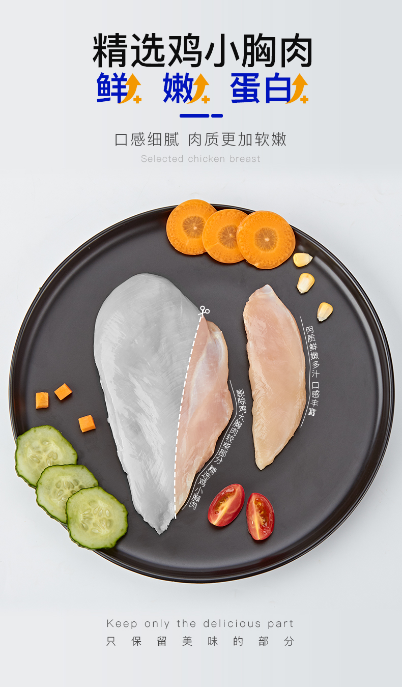 元气熊仔 即食鸡胸肉 100g*7包 低脂零食 健身代餐 图3