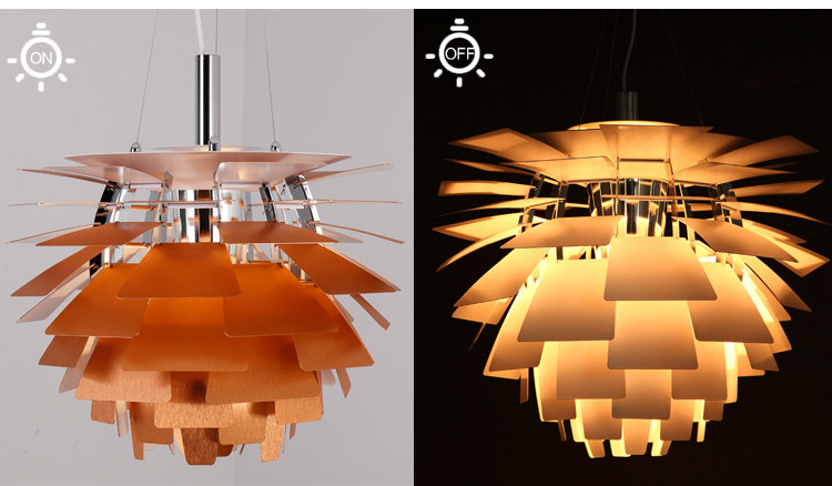 Ресторан люстра 丹麦ph松果吊灯北欧千叶片餐厅吊灯北欧创意卧室别墅设计师款吊灯