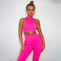 Bright Color Hot Sell Back Zipper Yoga Elastic Breathable Tight Body Sports Fitness Suit Woman