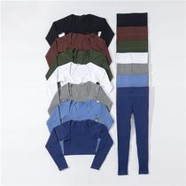 Fragrant Naphthalene Sports Fitness Yoga Suit Long Sleeve High Waist Knit Ty-Hip Pants Woman Seamless Yoga Suit