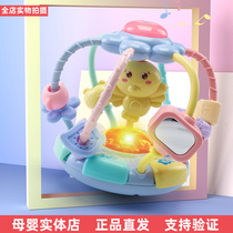 Chick sound light music Soft rubber Hand catch ball Baby Early education Puzzle Beaded beaded teether rattling baby toy
