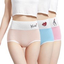 (multiple pieces) PURE COTTON LADY PANTS HIGH WAIST SEXY BIG CODE CASSERIN EMBROIDERED UNDERWEAR SCHOOLGIRL
