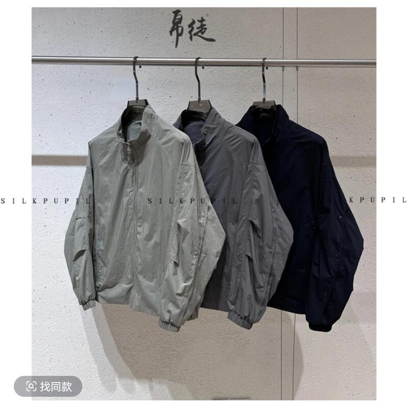 Yunqi Fashion Designer's Deconstructed Japanese-Style Stand-Collar Mesh Breathable Thin Spring/Summer Men's Jacket