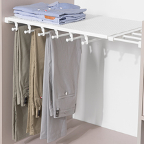 Wardrobe storage pants hanger hanger Hanging shelf Hanging artifact partition Hanger hanger hook pants rack telescopic