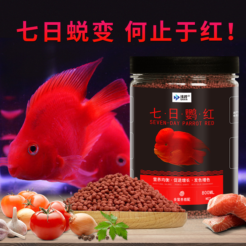 Blood parrot fish feed for increased red and brightly colored fish food 7th Naut Red Tropical Fish Fortune fish Merchants Rohan Fish Food