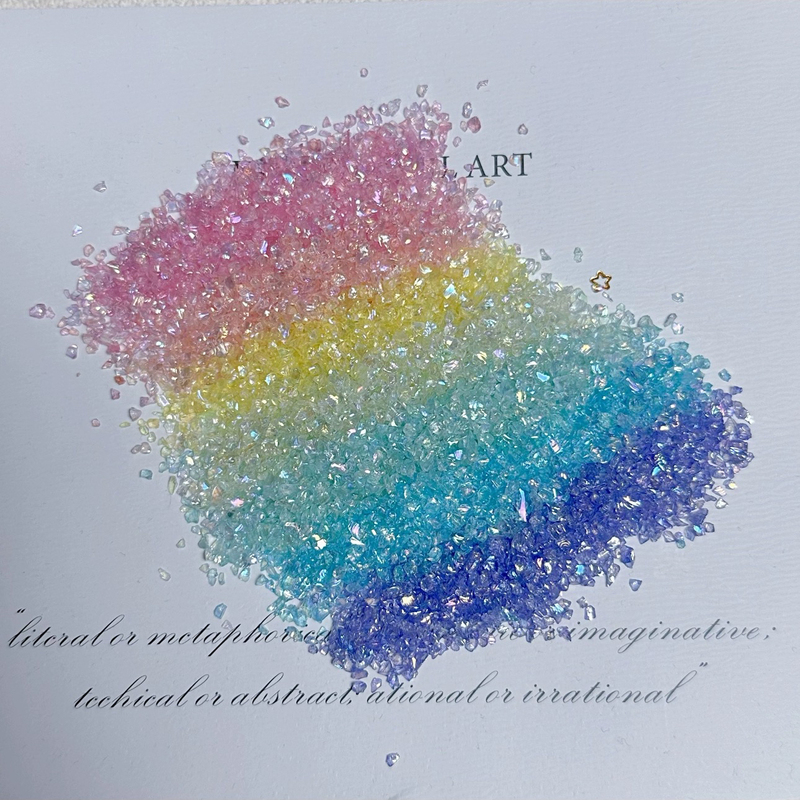 Colorful Crushed Ice Nail Art DIY Accessories Small Stones New Trendy Popular Quicksand, for Journals, Pen Holder Filling