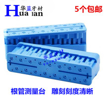 Dental Measuring Bench Teeth Corgen Tube Measuring Bench Dental Gum Tip Measuring Scale Side Gauge Filing Holder Root Canal Measuring Ruler