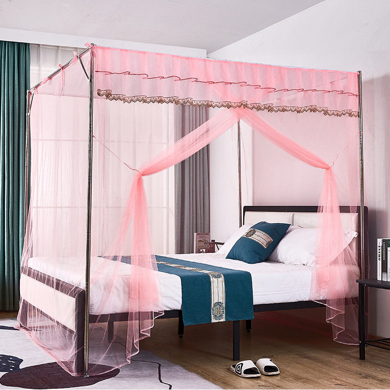 Mosquito net single door open door Home fixed bracket free of floor 2021 new convenient unpacking summer old fashioned