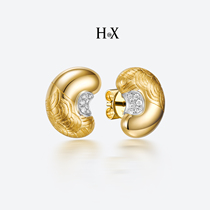 Original design jewelry 18K gold inlaid diamond earrings fashion female earrings personality jewelry Birthday gift