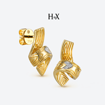 Original design jewelry 18k gold diamond earrings womens fashion earrings personality ear jewelry birthday gift