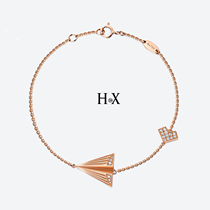 Original design jewelry 18k rose gold diamond bracelet female personality paper airplane bracelet female fashion hand jewelry