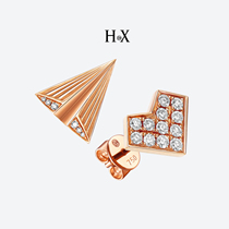 Original design jewelry 18k rose gold diamond earrings womens fashion paper plane earrings personality ear jewelry products