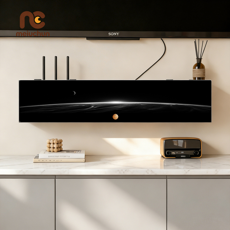 Living Room Wifi Router Storage Box, Set-Top Box Rack, No-Drill Tv Cabinet, Hidden Cable and Socket Cover-Up Solution Living Room Wifi Router Storage Box, Set-Top Box Rack, No-Drill Tv Cabinet, Hidden Cable and Socket Cover-Up Solution