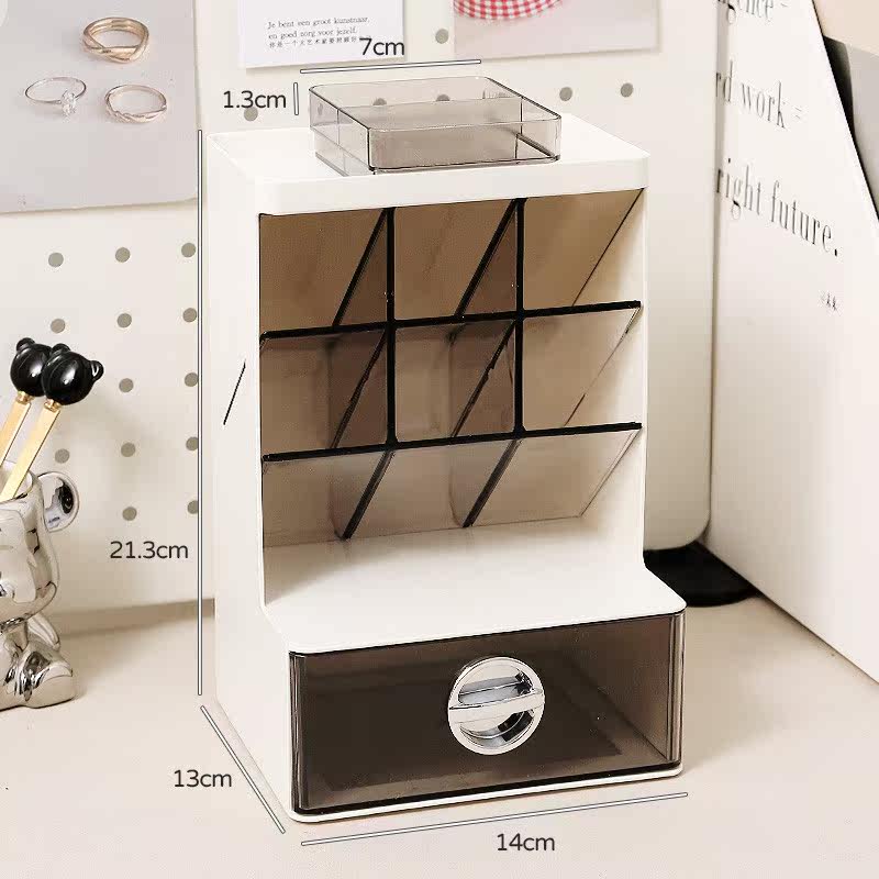 Cute obliquely inserted pen holder Large capacity Dormitory Desktop Children Study Table Pendulum piece Decorative Stationery Pen containing box-Taobao