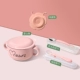 [3-часовая сетка] изоляционная чаша+силиконовая мягкая ложка+двойная грязная ложка (подарочная коробка)
