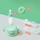 [4-часовая сет-зеленая] изоляционная чаша+силиконовая мягкая ложка+рисовая ложка+ложка скребка (подарочная коробка)