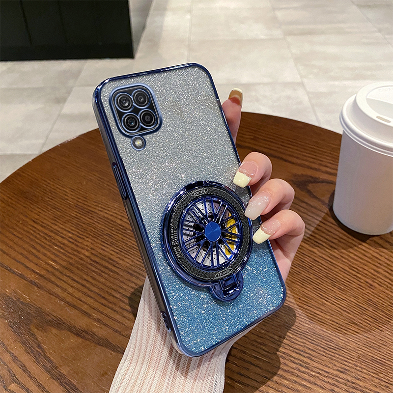 Samsung A12 Phone Case New Model Glitter Fashion 4g Suitable for Galaxy A12 High-End Rotating Gyro Magnetic Stand 5g Full Coverage F12 Creative Ultra-Thin Samsung M12 Anti-Drop Protective Case