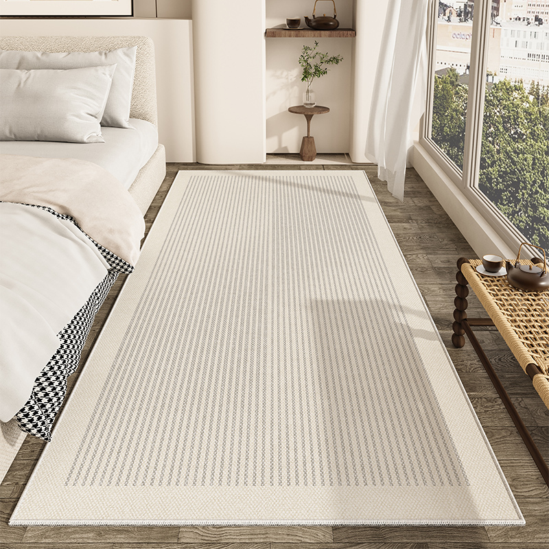 Japanese-Style Bedside Carpet, Living Room Wabi-Sabi Style Floor Mat, Stain-Resistant Window Mat, Bedroom High-End Bed End Rug