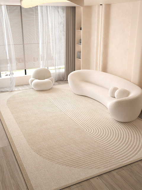 Cream style carpet living room light luxury high-end 2025 new home sofa mat bedroom waterproof and wipeable