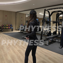 PHYTNESS LULU the same nude yoga suit jacket long-sleeved hooded fitness suit